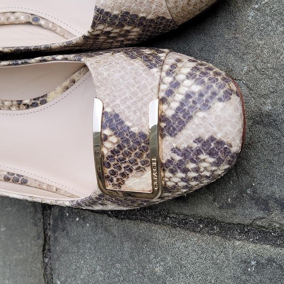 Coach Isla snake print leather pump heels - Picture 7 of 16